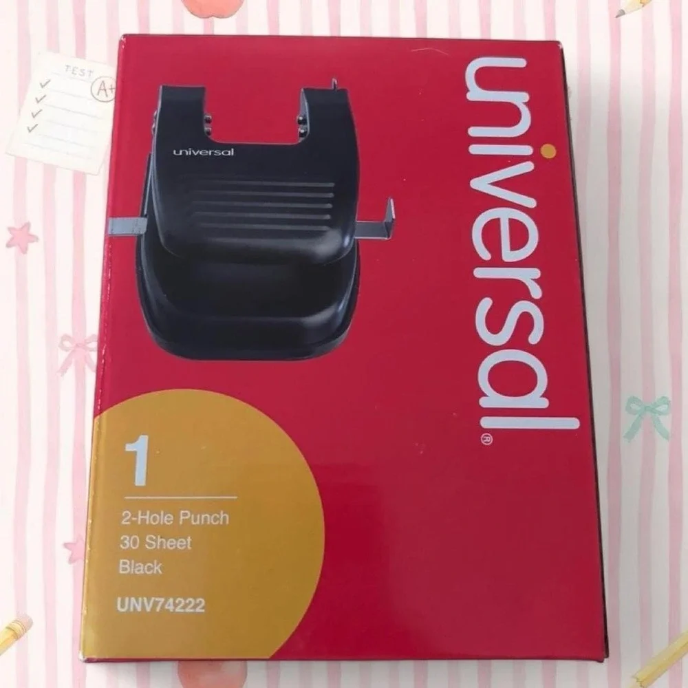 Brand new in box! 📦 Never opened or used Universal heavy-duty 2-hole puncher